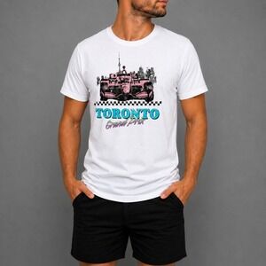 IndyCar Toronto Grand Pix Graphic Tee T-shirt Men Size 2XL White Race Car NWT